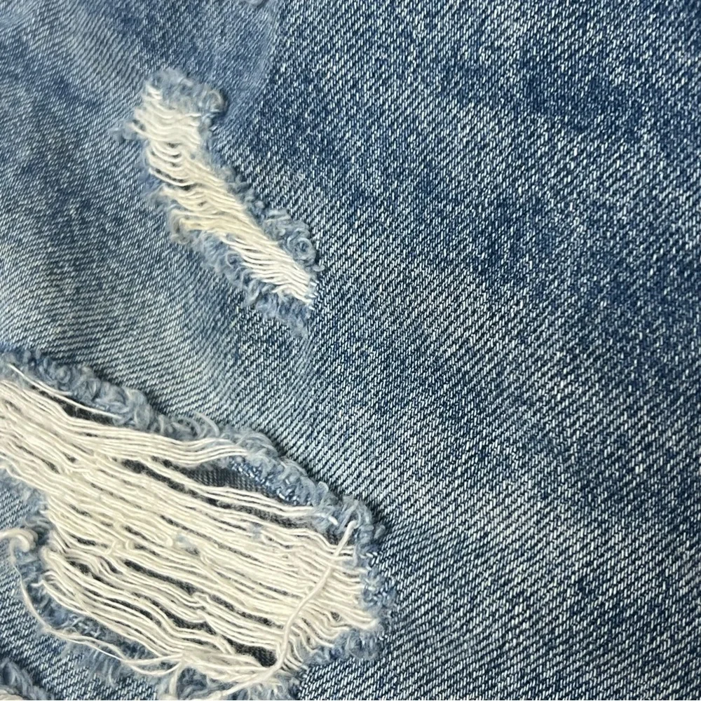 Aritzia Denim Forum Organic Cotton The Ex Boyfriend Distressed Button Shorts 25